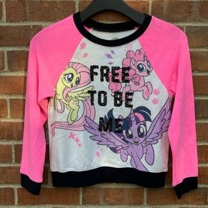 EUC Sz M (10/12) My Little Pony raglan sleeve soft knit long sleeve shirt top